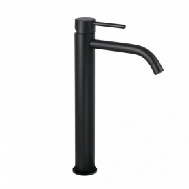 Смеситель для умывальника с высоким изливом Paffoni Light, черный матовый (LIG081NO)