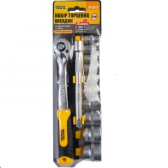 Набор насадок торцевых MASTERTOOL CrV 3/8" 10-24 мм удлинитель 150 мм 12 шт (78-3812) Оріхів