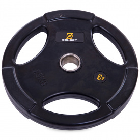 Блины (диски) обрезиненные Zelart TA-2673-25 25кг 51мм Черный