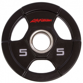 Блины диски полиуретановые LIFE FITNESS SC-80154-5 5кг Черный
