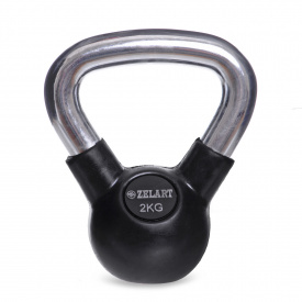 Гиря обрезиненная Zelart ТА-5162-2 2кг Черный