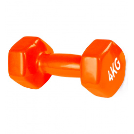 Гантель PowerPlay 4125 вінілова 4 кг Помаранчева