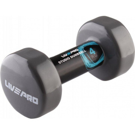 Гантель виниловый LivePro STUDIO DUMBBELL серый 4кг LP8076-4