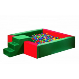Сухой бассейн Tia-Sport с горкой 150х150х40 см (sm-0201)