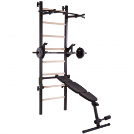 Шведская стенка-стойка с турником SP-Planeta Master Wood PRO L-2405 70х243х110см сталь дерево