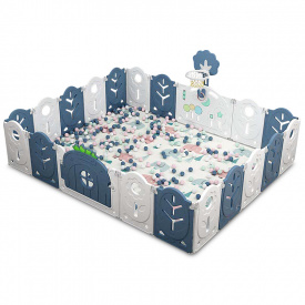 Манеж BabyPlayPen "Магической лес" встроенное баскетбольное кольцо 205*246*62 Синий