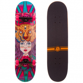 Скейтборд деревянный в сборе из канадского клена 31in FISH CAPRICORN SP-Sport SK-414 Красный