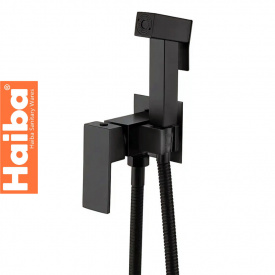 Змішувач для гігієнічного душу HAIBA KUBUS BLACK inner (Chr-002)
