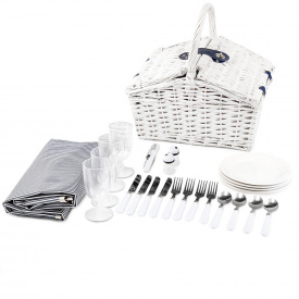 Набор для пикникана 4 человека Vesso 40х28х20 см White Lefard AL118034