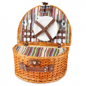 Набор для пикникана 4 человека Jekko 40х31х20 см Brown Lefard AL118031