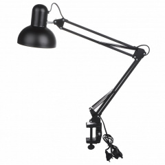 Настольная лампа в современном стиле на струбцине Brille 40W MTL-07 Черный Чернігів