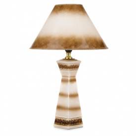 Настольная лампа прованс с абажуром Brille 40W TL-73 Коричневый