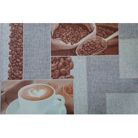 Обои на бумажной основе влагостойкие Шарм 105-06 Кофе декор серо-фиолетовые (0,53х10м.)