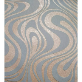 Обои на бумажной основе простые Шарм 129-10 Волна бежево-серые (0,53х10м.)