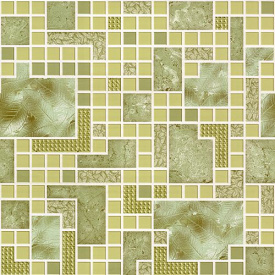 Обои на бумажной основе влагостойкие Шарм 77-03 Квадро зеленые (0,53х10м.)