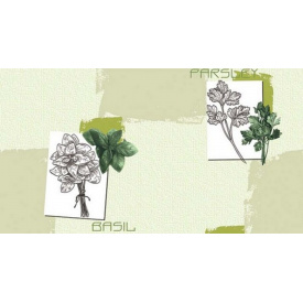 Обои на бумажной основе Шарм влагостойкие 143-03 Веган (0,53х10м.) Серо-зеленый