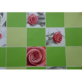 Обои на бумажной основе влагостойкие Шарм 103-03 Классик зелёные (0,53х10м.)