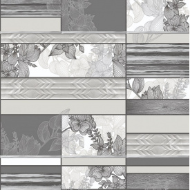 Обои на бумажной основе влагостойкие Шарм 161-02 Люссо серые (0,53х10м.)