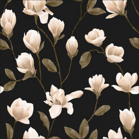 Обои на бумажной основе простые Шарм 162-20 Александрина черные (0,53х10м.)