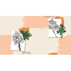 Обои на бумажной основе Шарм влагостойкие 143-10 Веган (0,53х10м.) Серо-оранжевый