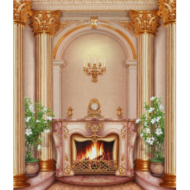 Фотообои Арт Декор Камин Барокко 242х201