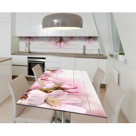 Наклейка 3Д виниловая на стол Zatarga «Крупные цветы сакуры» 650х1200 мм (Z184605/1st)