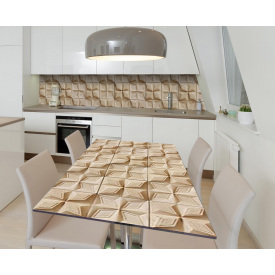 Наклейка 3Д виниловая на стол Zatarga «Четырелистник каменный» 600х1200 мм (Z183348st)