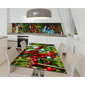 Наклейка 3Д виниловая на стол Zatarga «Вишнёвое обилие» 650х1200 мм (Z183435/1st)