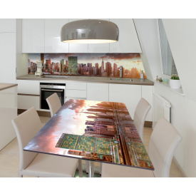 Наклейка 3Д виниловая на стол Zatarga «Новый город» 650х1200 мм (Z183389/1st)