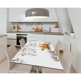 Наклейка 3Д вінілова на стіл Zatarga "Медитативна охра" 600х1200 мм (Z184091st)