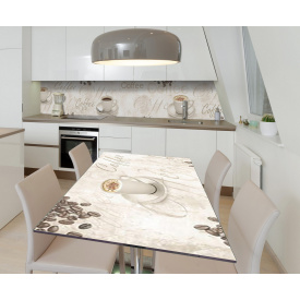 Наклейка вінілова на стіл Zatarga  "Чашка Кави" 600х1200 мм