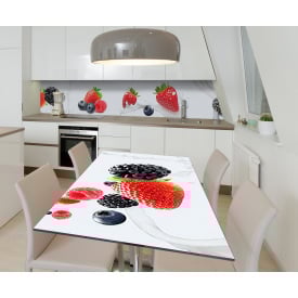 Наклейка вінілова на стіл Zatarga  "Соковиті ягоди" 650х1200 мм