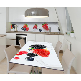 Наклейка вінілова на стіл Zatarga  "Соковиті ягоди" 600х1200 мм