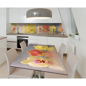 Наклейка вінілова на стіл Zatarga  "Пастельні Орхіді" 650х1200 мм