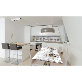 Наклейка виниловая на стол Zatarga «Париж Силуэты» 600х1200 мм Z180320st