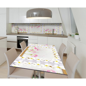 Наклейка вінілова на стіл Zatarga  "Квіткові Рамки" 600х1200 мм Z181745st