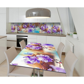 Наклейка виниловая на стол Zatarga "Пышные цветы на ветке" 650х1200 мм