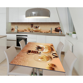 Наклейка вінілова на стіл Zatarga  "Тортик" 650х1200 мм