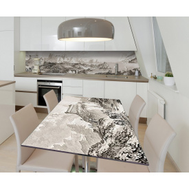 Наклейка вінілова на стіл Zatarga  "Кут" 650х1200 мм