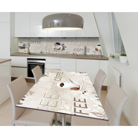 Наклейка вінілова на стіл Zatarga  "Кава зі спеціями" 600х1200 мм