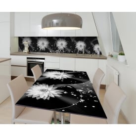 Наклейка виниловая на стол Zatarga "Георгины Сферы" 650х1200 мм