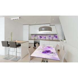 Наклейка вінілова на стіл Zatarga «Фіолетові Еустоми» 600х1200 мм Z180722st