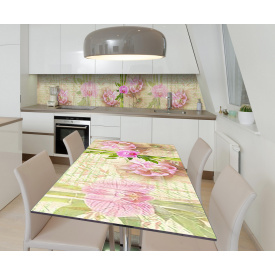 Наклейка виниловая на стол Zatarga "Винтажные Орхидеи" 600х1200 мм