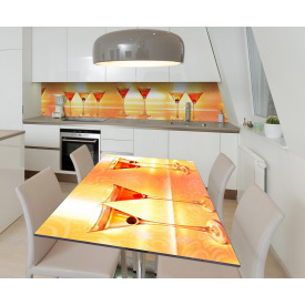 Наклейка виниловая на стол Zatarga "Солнечный коктейль" 600х1200 мм
