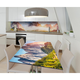 Наклейка вінілова на стіл Zatarga  "Високо в горах" 650х1200 мм