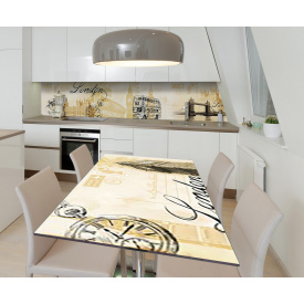 Наклейка вінілова на стіл Zatarga  "Лондон Колаж" 650х1200 мм