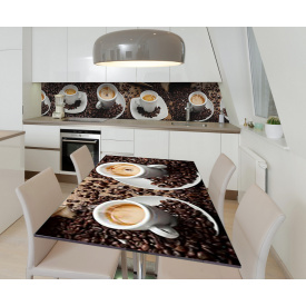 Наклейка вінілова на стіл Zatarga  "Кава в зернах" 650х1200 мм