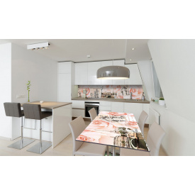 Наклейка виниловая на стол Zatarga «Коллаж Цветы и Город» 650х1200 мм Z180699/1st