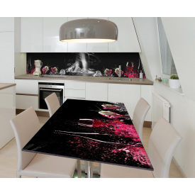 Наклейка вінілова на стіл Zatarga  "Бризки вина" 600х1200 мм