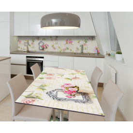 Наклейка виниловая на стол Zatarga "Розы Письмо" 650х1200 мм